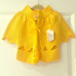 Knit pom Pom Poncho shrug